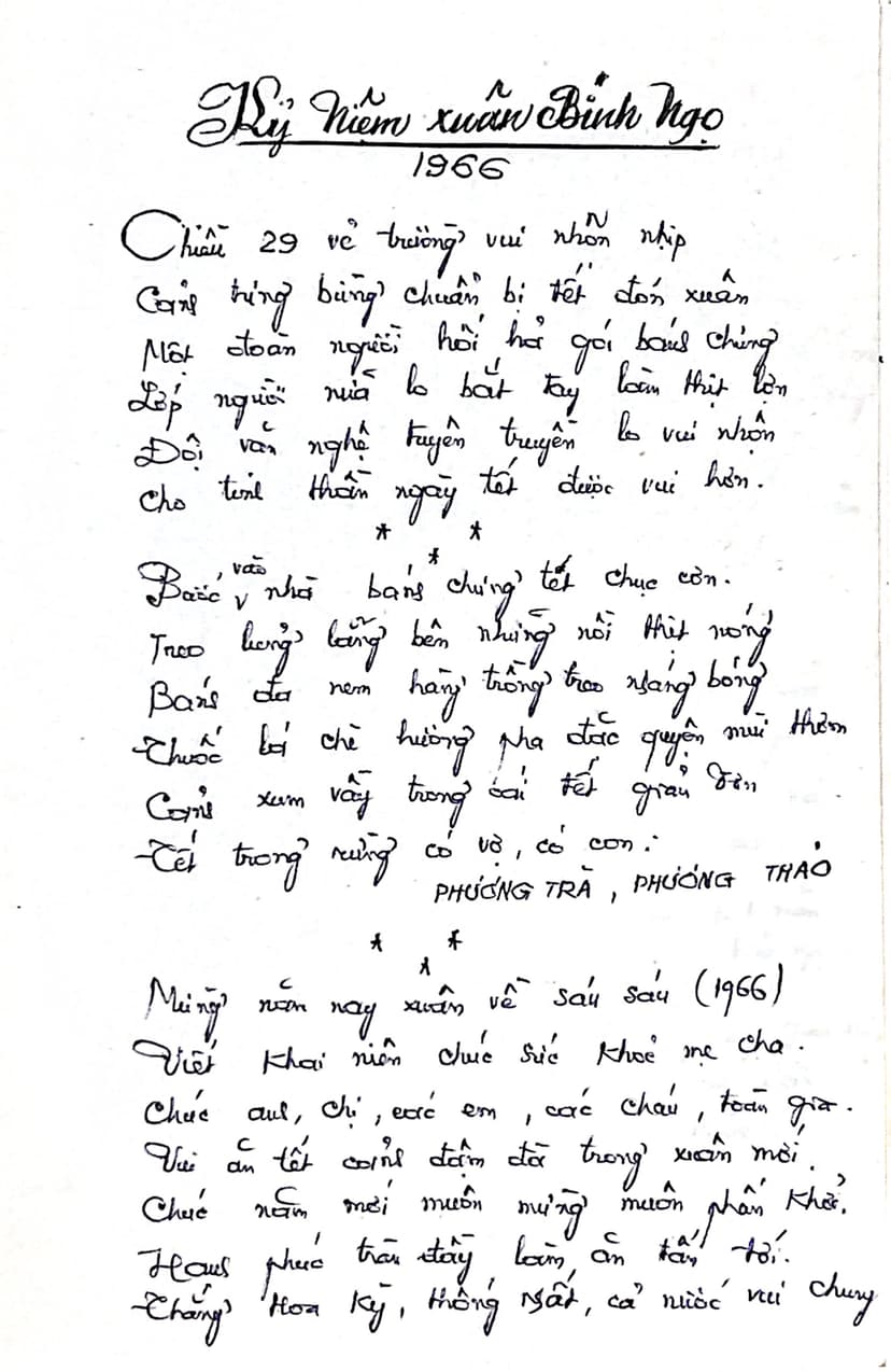 Kỷ Niệm Xuân Bính Ngọ 1966 - Trang 1