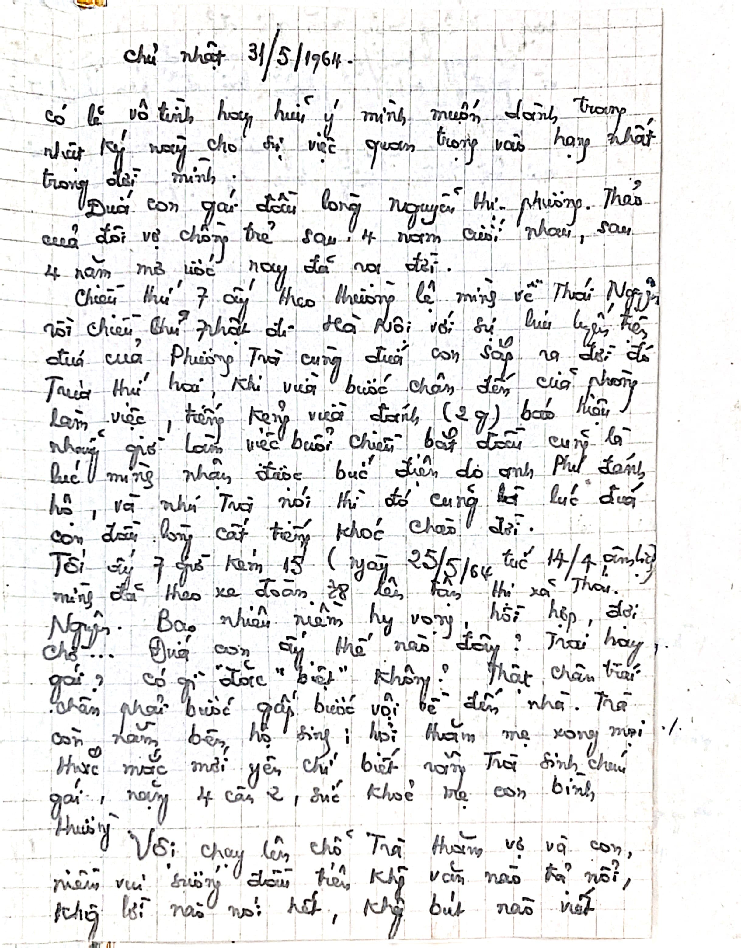 Nhật Ký Ngày 31/5/1964