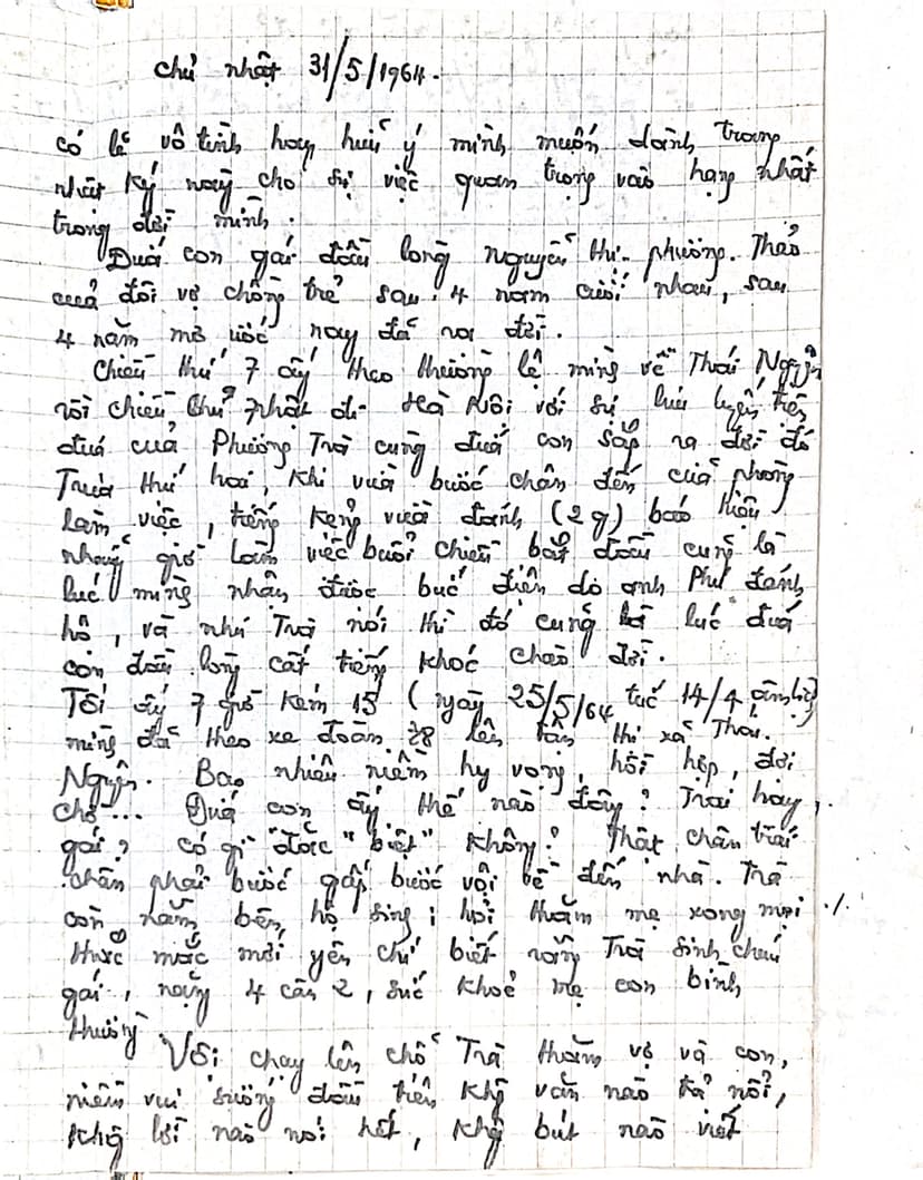 Nhật Ký Ngày 31/5/1964 - Trang 1