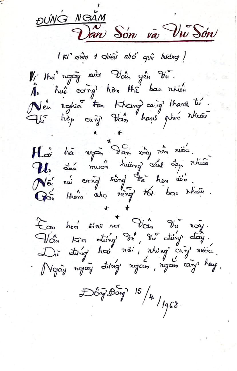 Đứng Ngắm Vân Sơn và Vũ Sơn - Trang 1