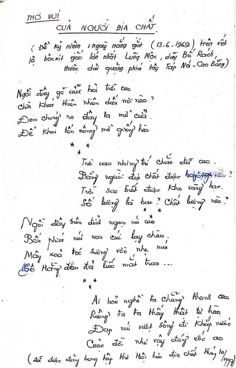 Thơ Vui Của Người Địa Chất - Trang 1