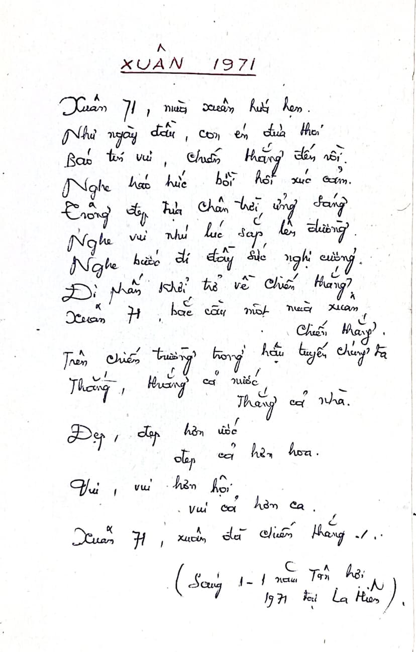 Xuân 1971 - Trang 1