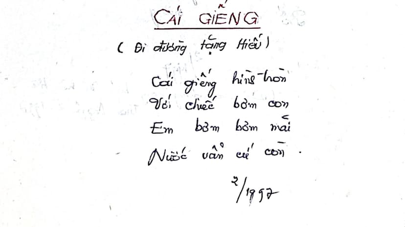 Cái Giếng - Trang 1